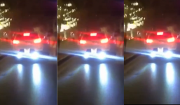 Xế hộp lắp đèn pha phía sau khiến người đi đường lóa mắt